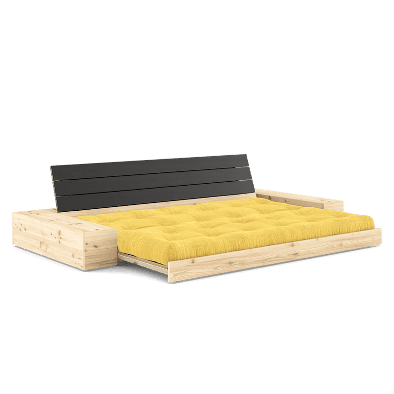 Karup Design BASE BLACK NIGHT LACKIERT MIT 2 ZIJKANTEN HELDER MIT 5-LAGER-MATRATZE HONIG