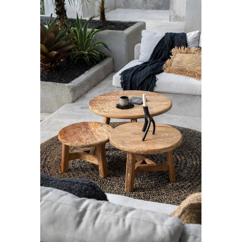 bazarbizar-b2b Le tapis en jonc de mer - noir naturel - 200