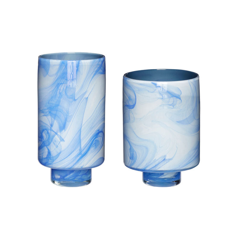 Hübsch Cloud Vaces Bleu/Blanc (lot de 2)