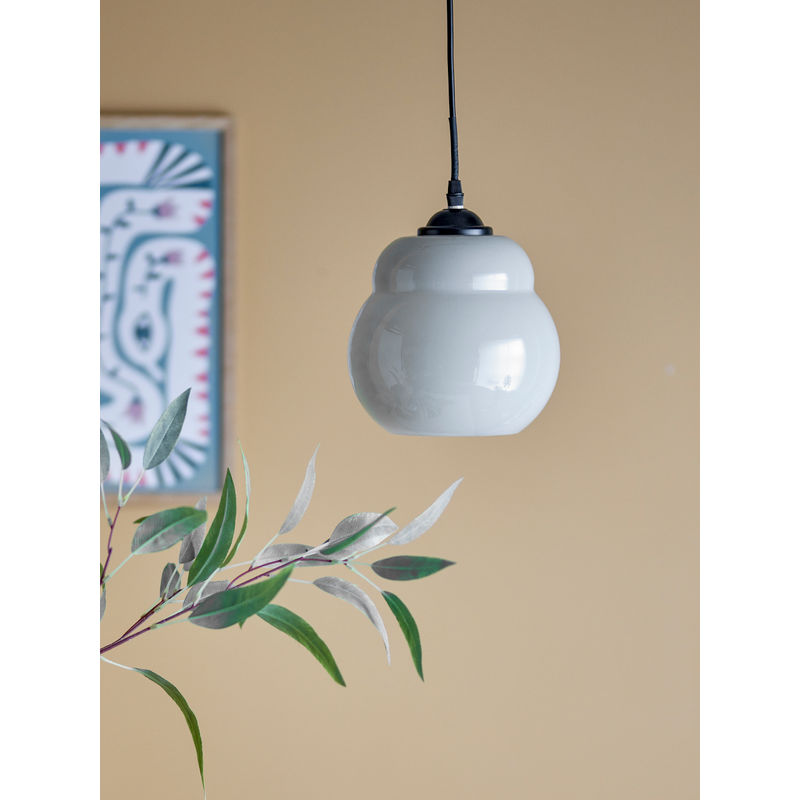 Bloomingville Motella Hanglamp, Grijs, Glas