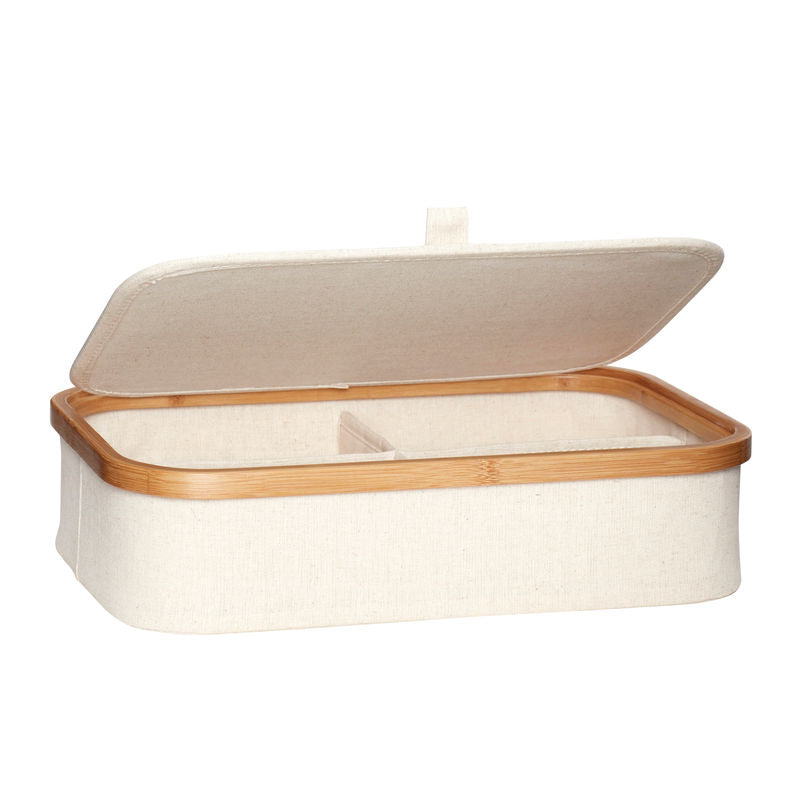 Hübsch Ecru Opbergdozen Beige (set van 2)