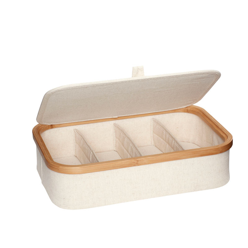 Hübsch Ecru Opbergdozen Beige (set van 2)