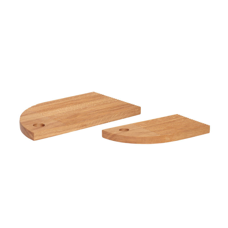 Hübsch Tablas de cortar divididas Naturel (juego de 2)