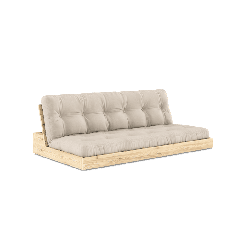 Karup Design BASE CLAIR LAQUE W. MATELAS MIXTE 5 COUCHES BEIGE