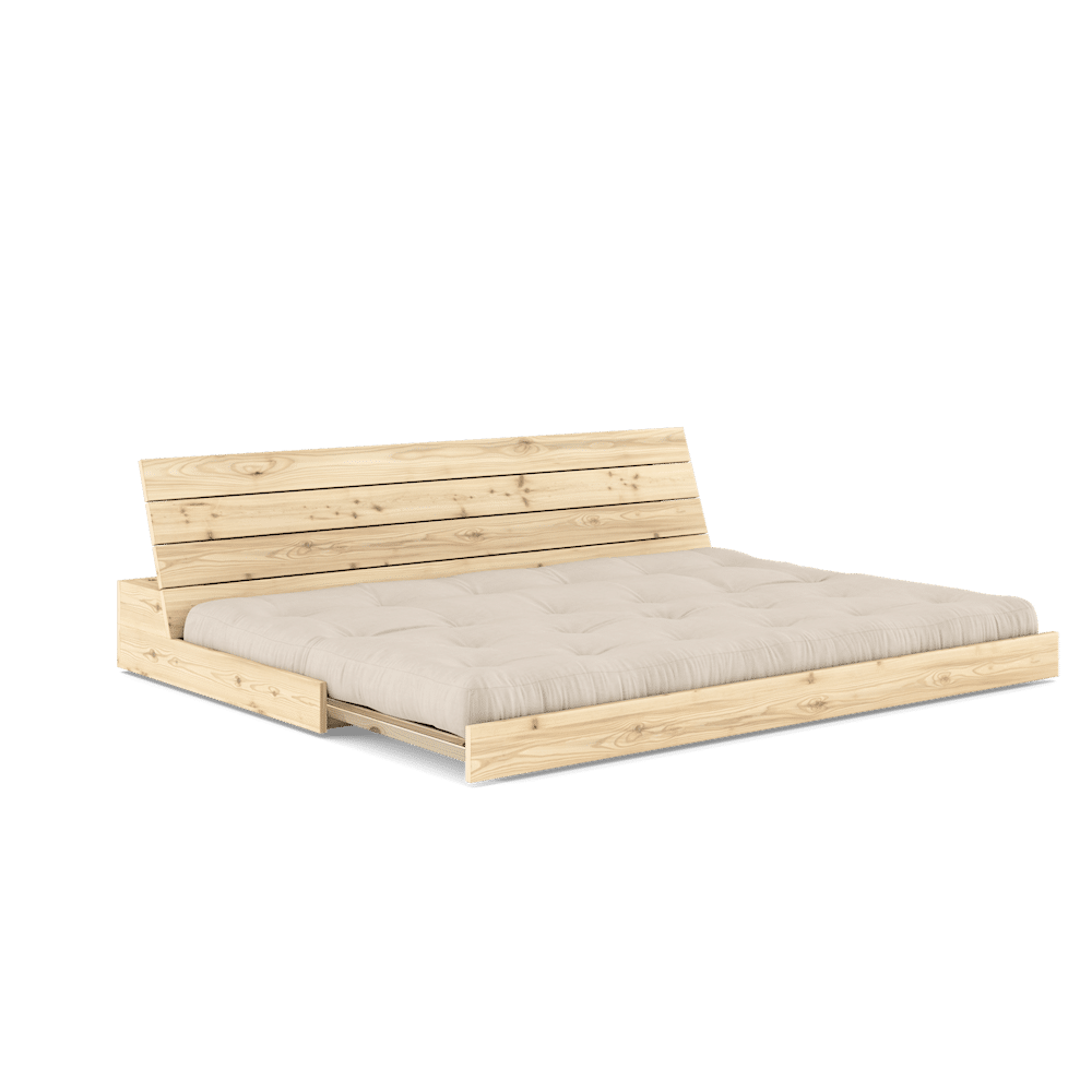 Karup Design BASE CLAIR LAQUE W. MATELAS MIXTE 5 COUCHES BEIGE