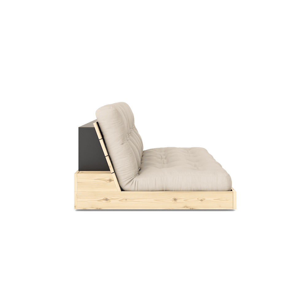 Karup Design BASE CLARO LACADO W. COLCHÓN MIXTO 5 CAPAS BEIGE