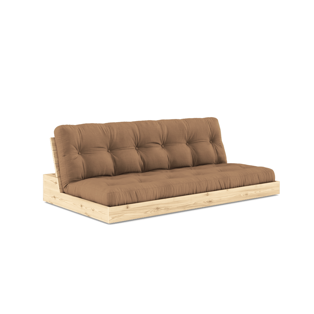 DESIGN BASE CLAIR LAQUÉ W. MATELAS MIXTE 5 COUCHES MOCCAA