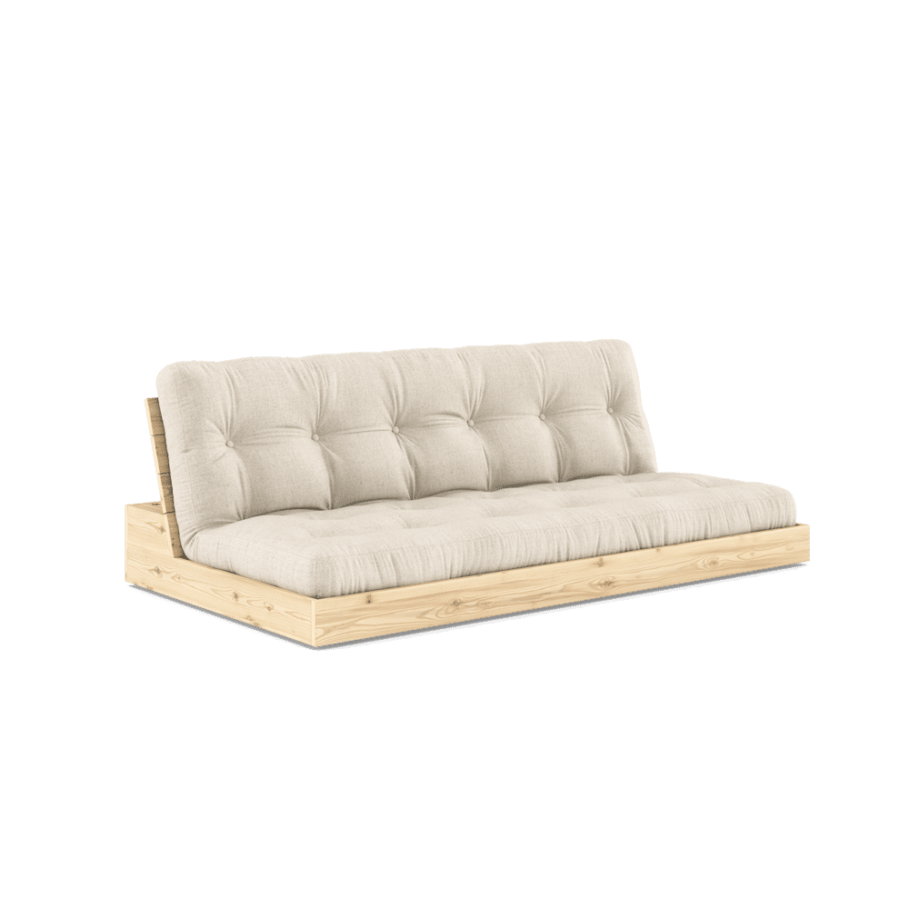 Karup Design SOMMIER LAQUÉ CLAIR AVEC MATELAS MIXTE 5 COUCHES LIN