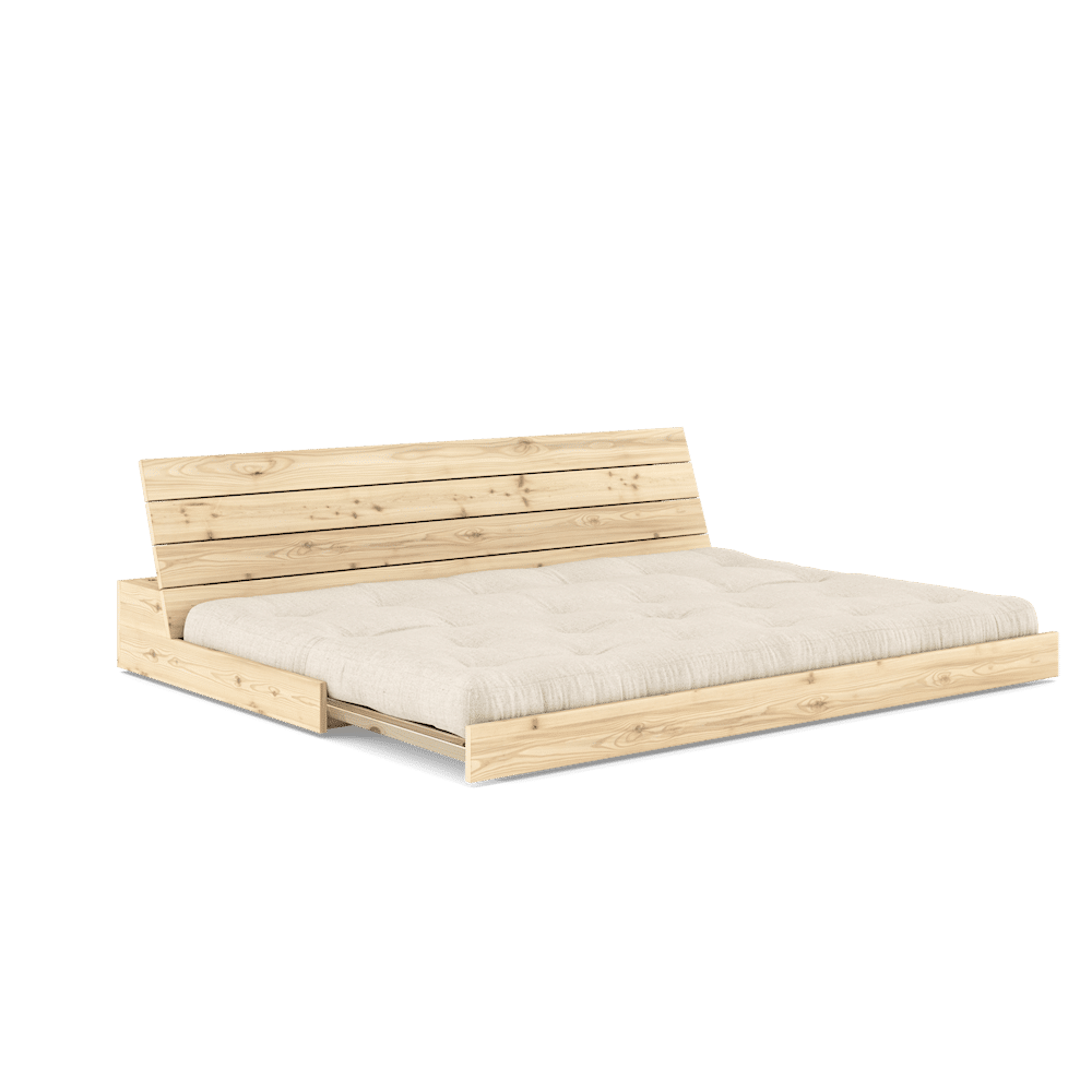 Karup Design SOMMIER LAQUÉ CLAIR AVEC MATELAS MIXTE 5 COUCHES LIN