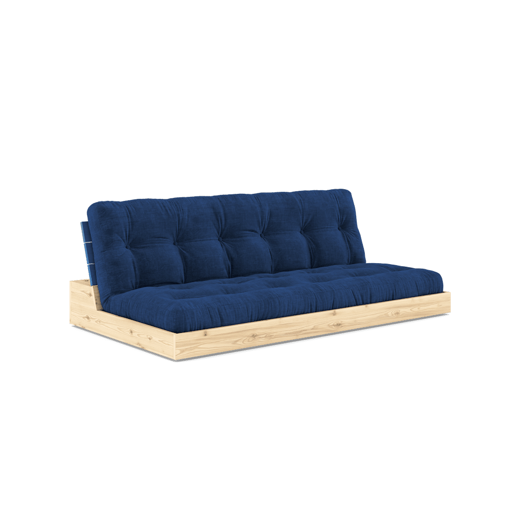 Karup Design SOMMIER LAQUÉ BLEU COBALT AVEC MATELAS MIXTE 5 COUCHES BLEU ROYAL