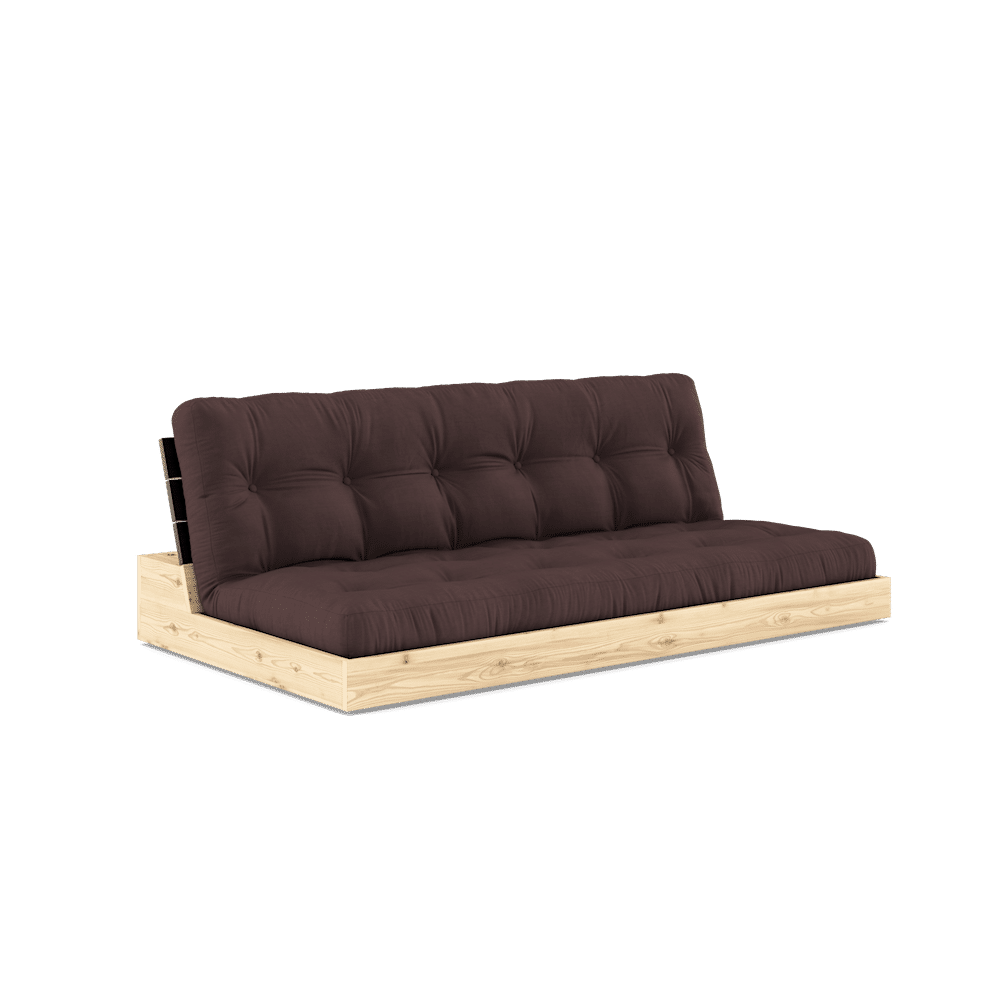 Design NOIR NUIT LAQUÉ W. MATELAS MIXTE 5 COUCHES BRUN