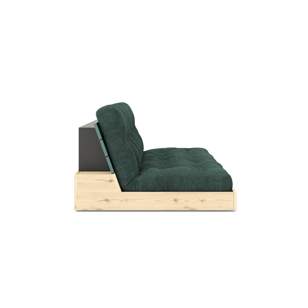 Karup Design BASE LAQUÉ VERT LUSH AVEC MATELAS MIXTE 5 COUCHES D&#39;ALGUES