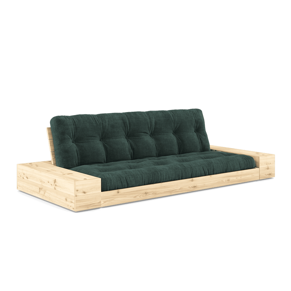 Karup Design BASE CLAIR LAQUE W. 2 SIDEBOXES CLAIR W. MATELAS MIXTE 5 COUCHES ALGUE