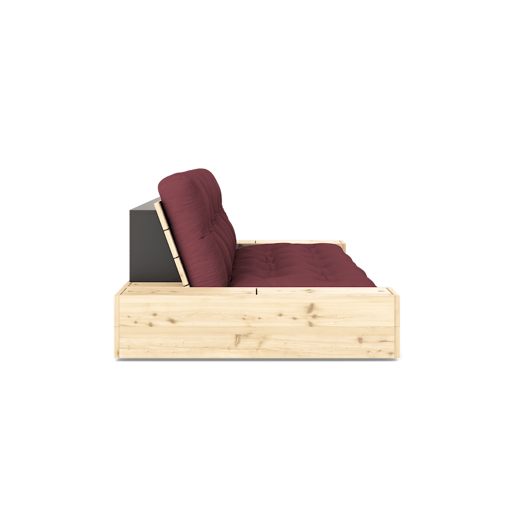 Karup Design BASE CLAIR LAQUE W. 2 SIDEBOXES CLAIR W. MATELAS MIXTE 5 COUCHES BORDEAUX