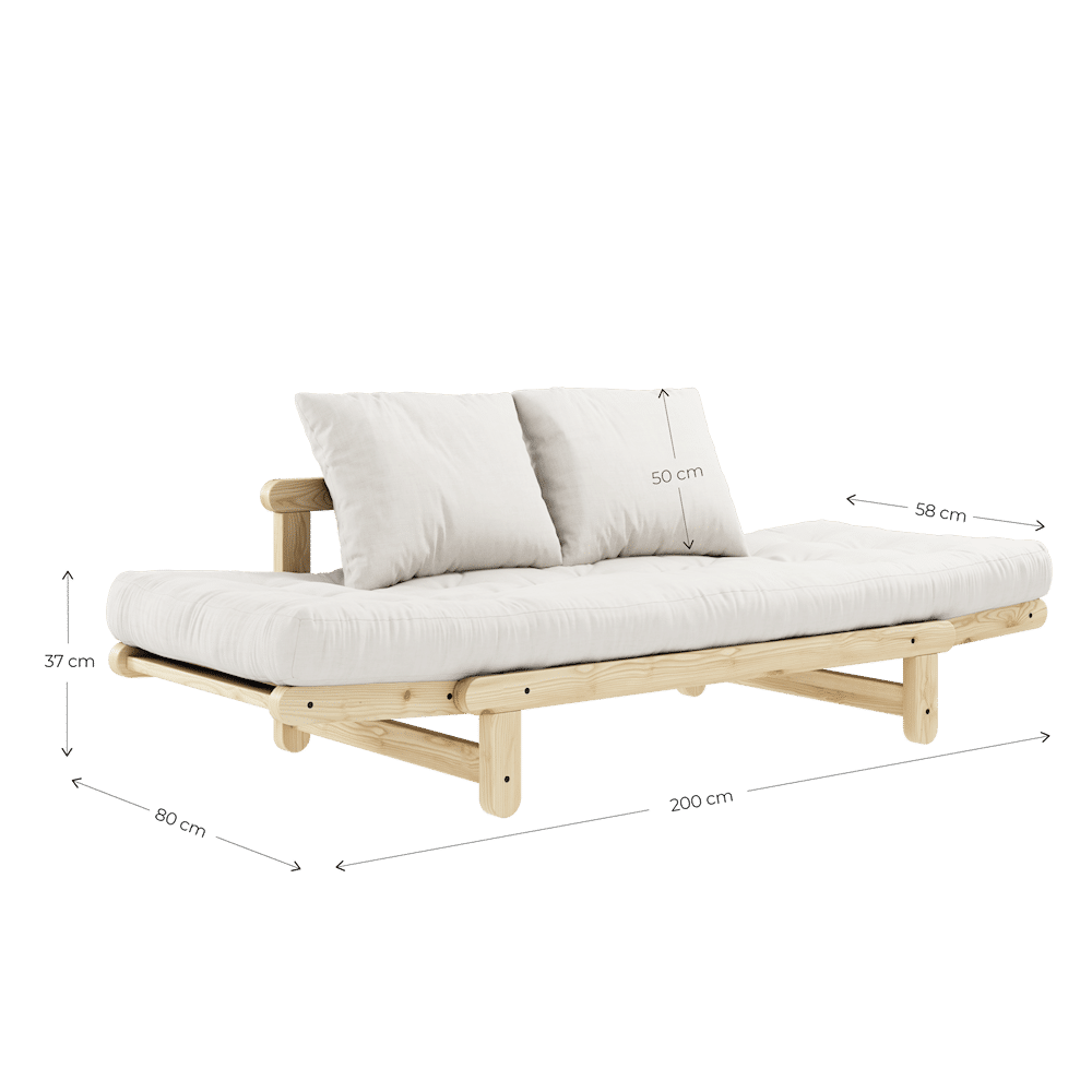 Karup design beat laqué clair W. Ensemble de matelas Beat Bordeaux