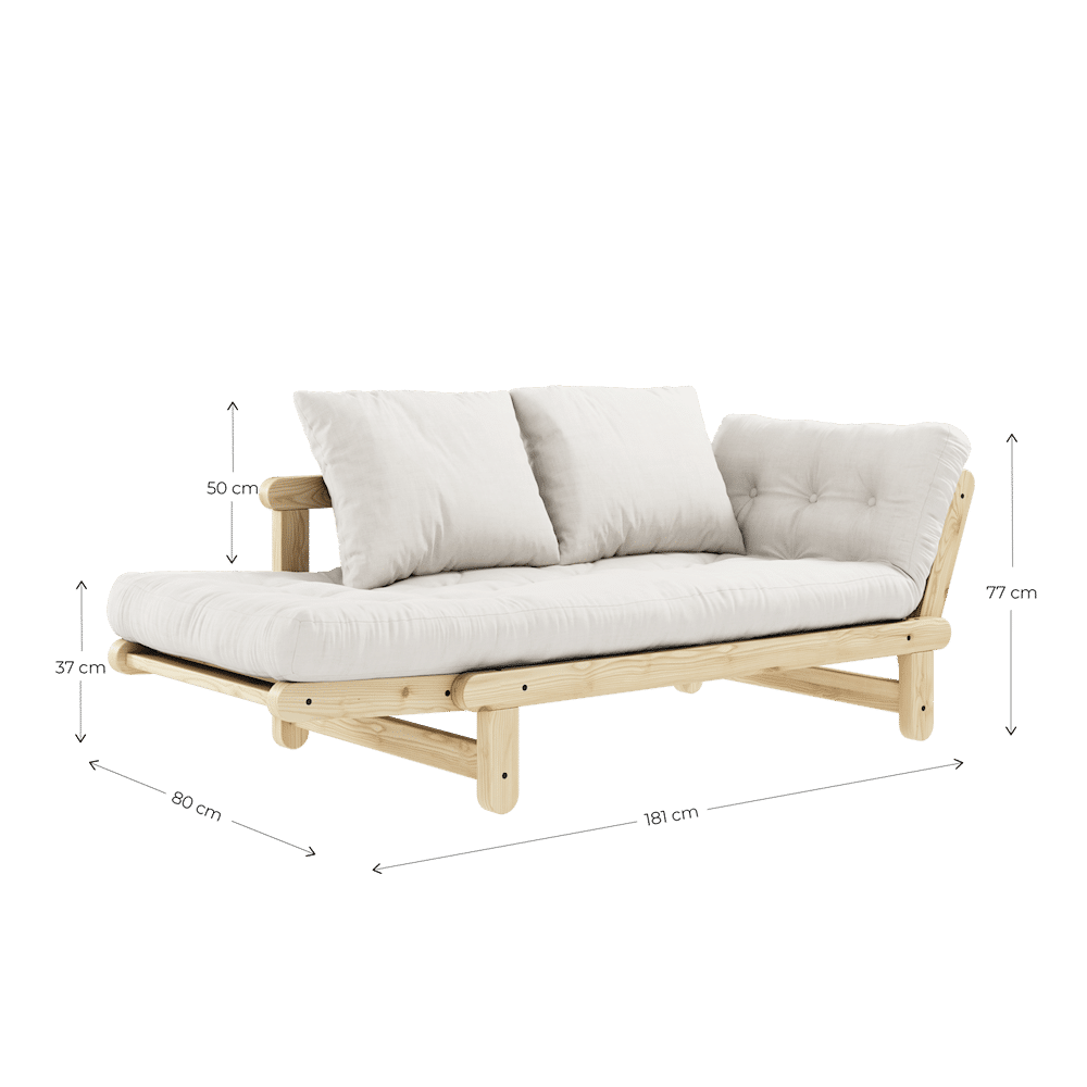 Design BEAT CLAIR LAQUÉ W. BEAT JEU DE MATELAS BLÉ BEIGE