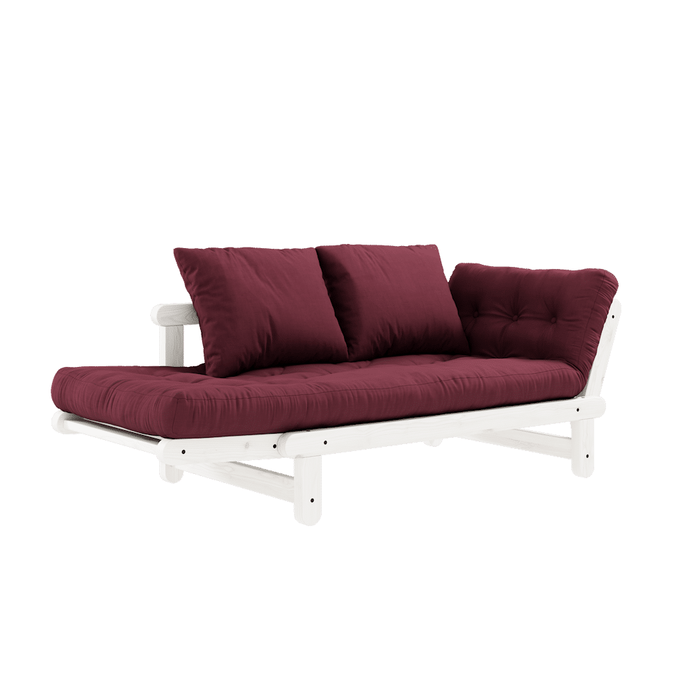 Karup design beat laqué blanc W. Ensemble de matelas Beat Bordeaux