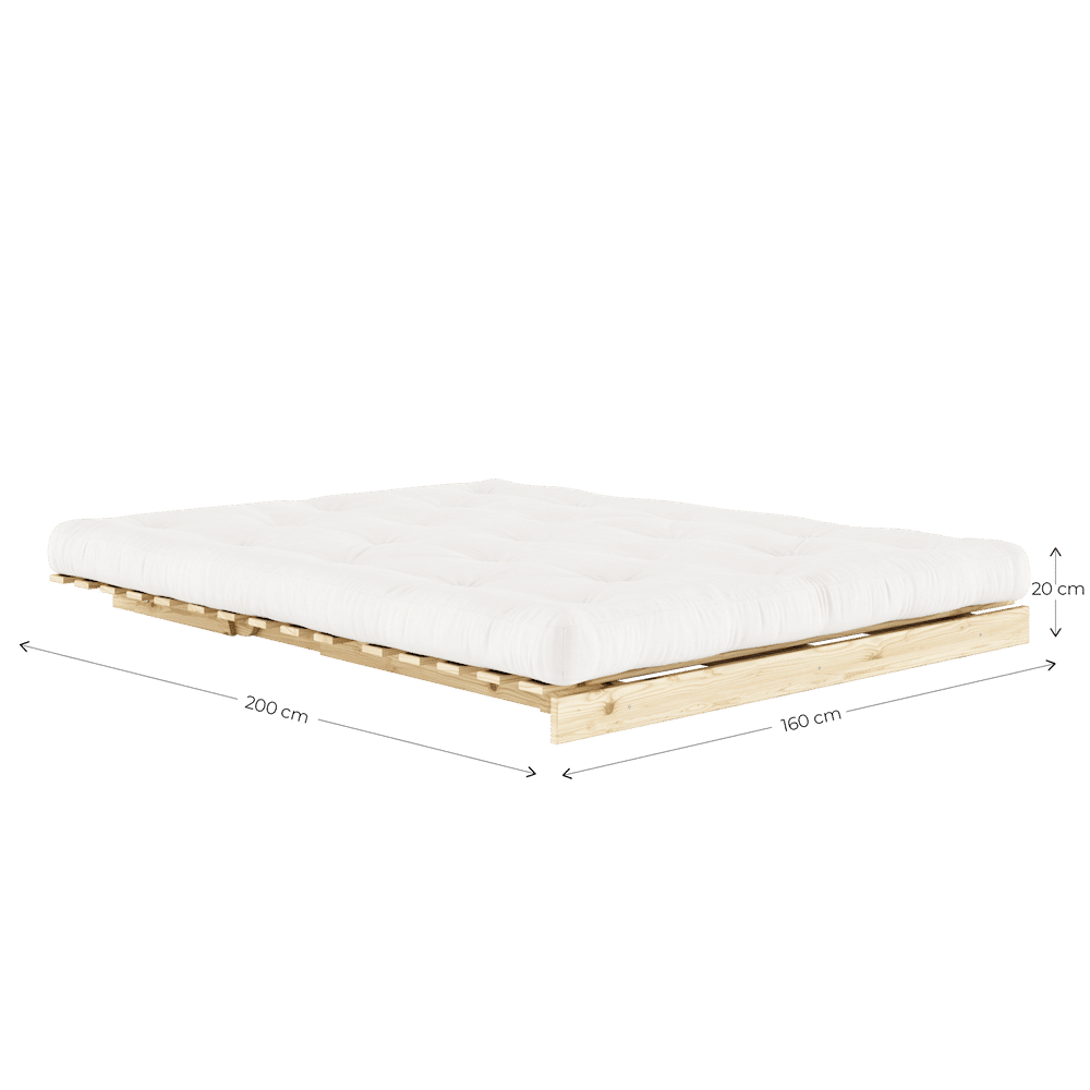 Design RACINES 160X200 W. MATELAS BLEU PÉTROLE