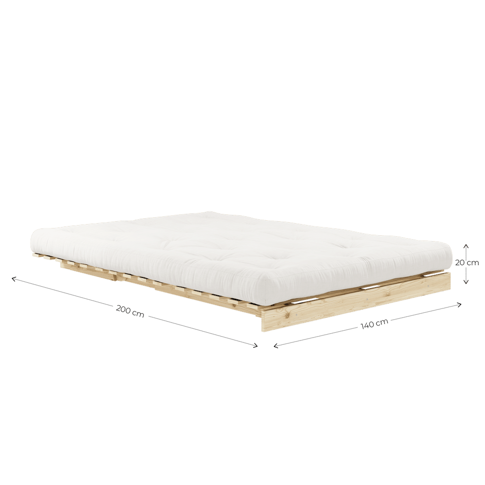 Design ROOTS NOIR LAQUÉ 140X200 W. ROOTS MATELAS MARINE