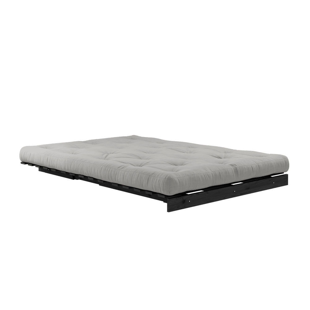 Design ROOTS NOIR LAQUÉ 140X200 W. ROOTS MATELAS GRIS