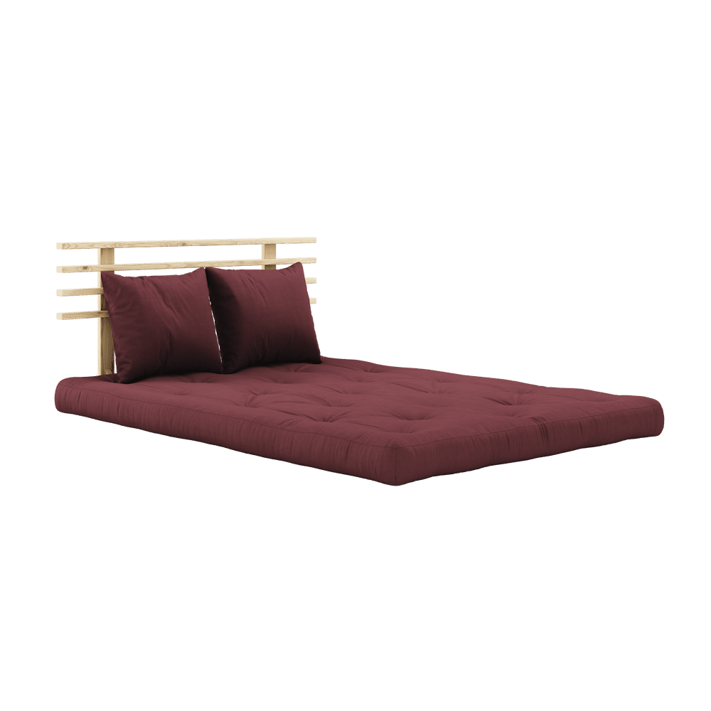 Karup Design SHIN SANO CLEAR LACQUERED W. SHIN SANO MATTRESS SET BORDEAUX