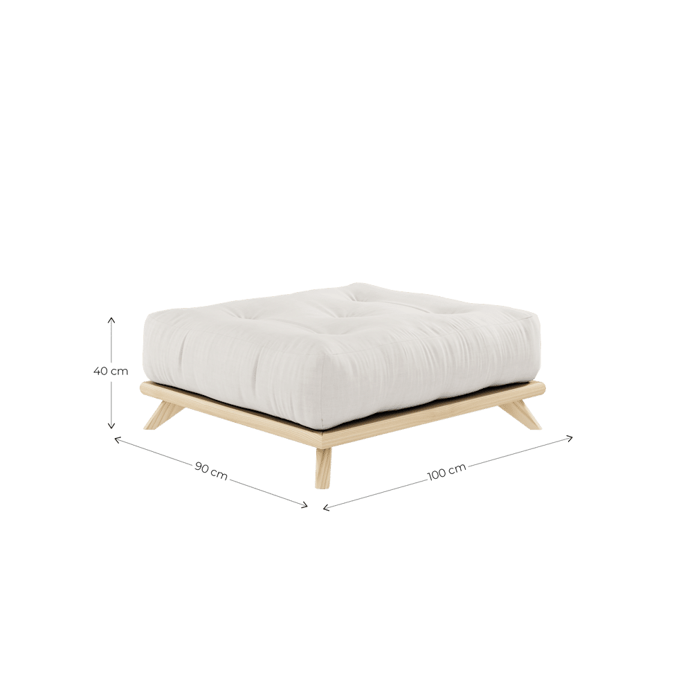 Karup Design SANS TABOURET CLAIR LAQUÉ W. MATELAS SANS TABOURET BORDEAUX