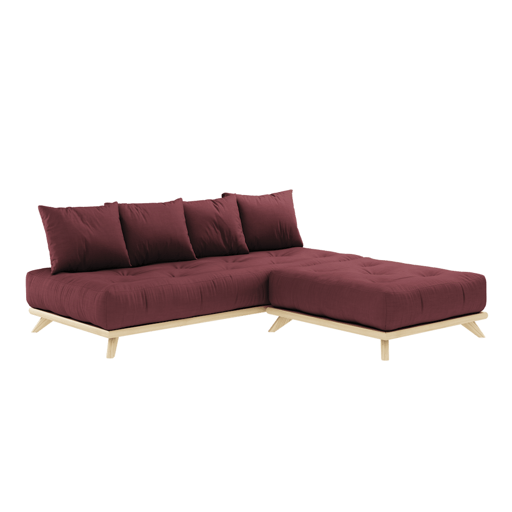 Karup Design SENZA DAYBED CLEAR LACQUERED W. SENZA DAYBED MATTRESS SET BORDEAUX