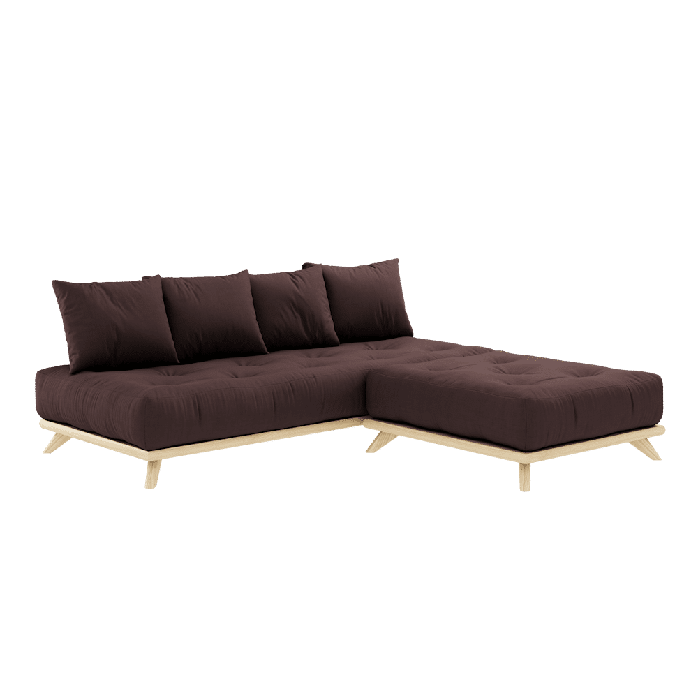 Karup Design SENZA DAYBED CLEAR LACQUERED W. SENZA DAYBED MATTRESS SET BROWN