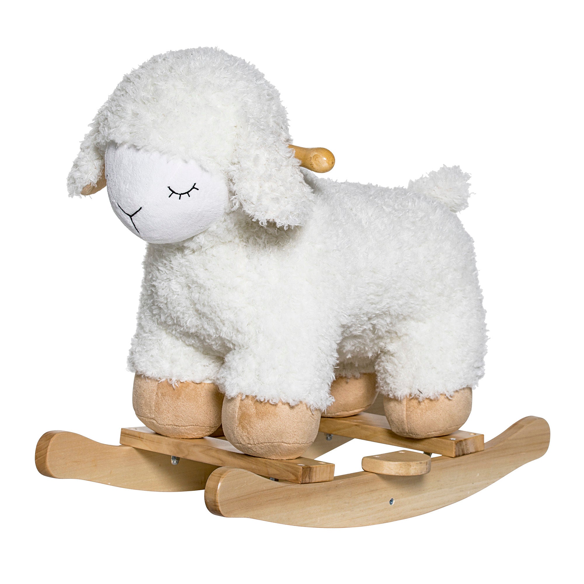 Bloomingville Mini Laasrith Balançoire Jouets, Mouton, Blanc, Polyester