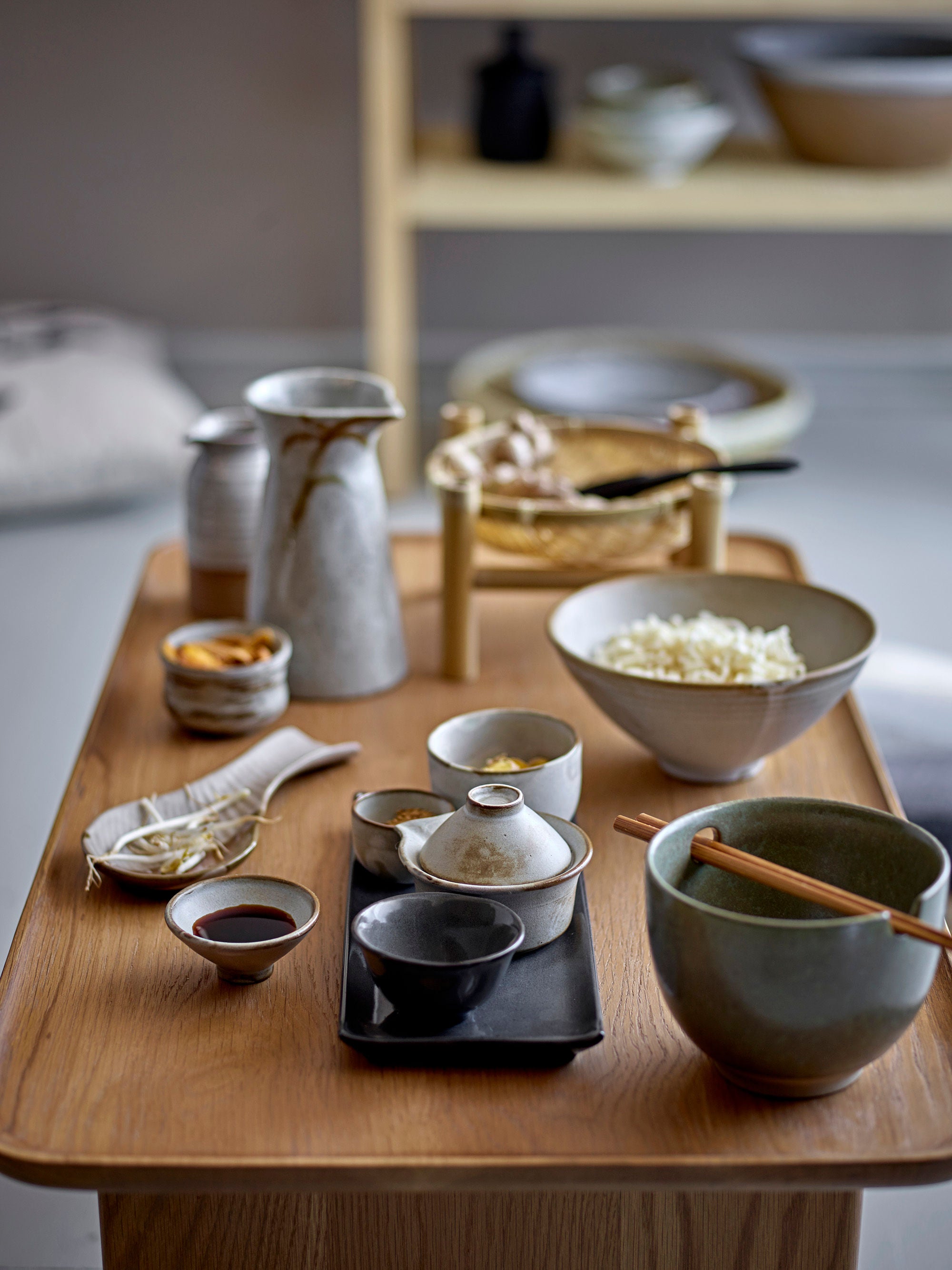 Bloomingville Masami Sushi Set, Wit, Steengoed