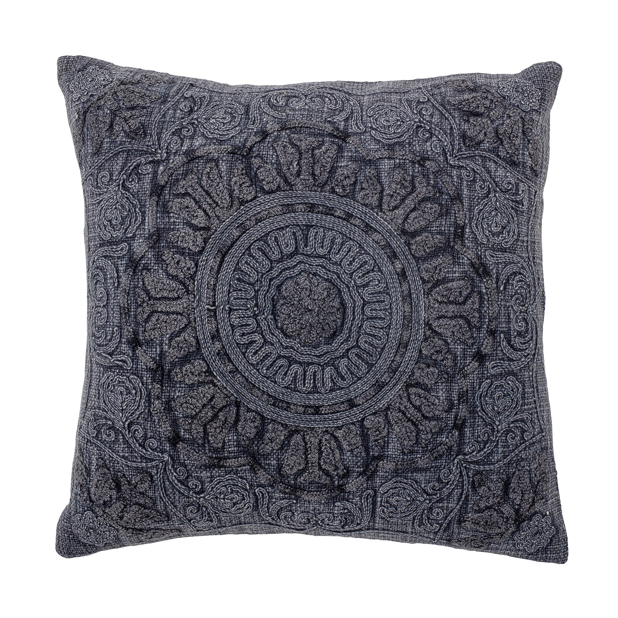 Bloomingville Coussin Adin, Bleu, Coton