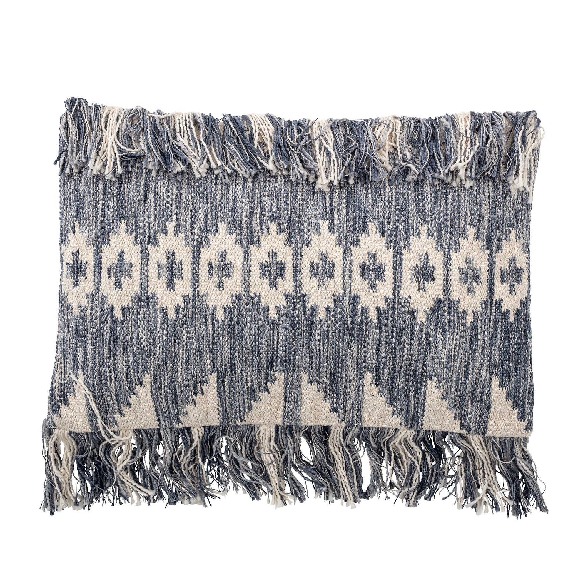 Bloomingville Ofure Coussin, Bleu, Coton