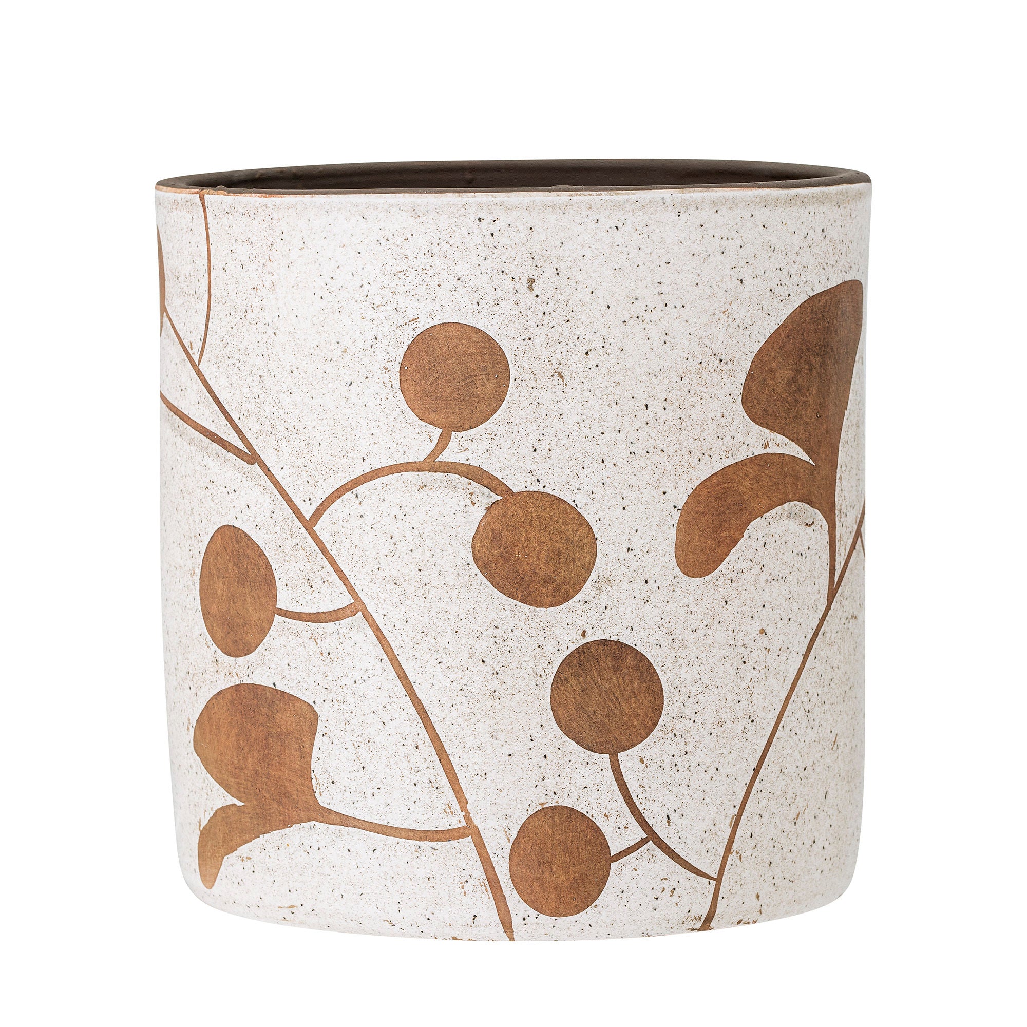 Bloomingville Janis Deco Bloempot, Wit, Terracotta