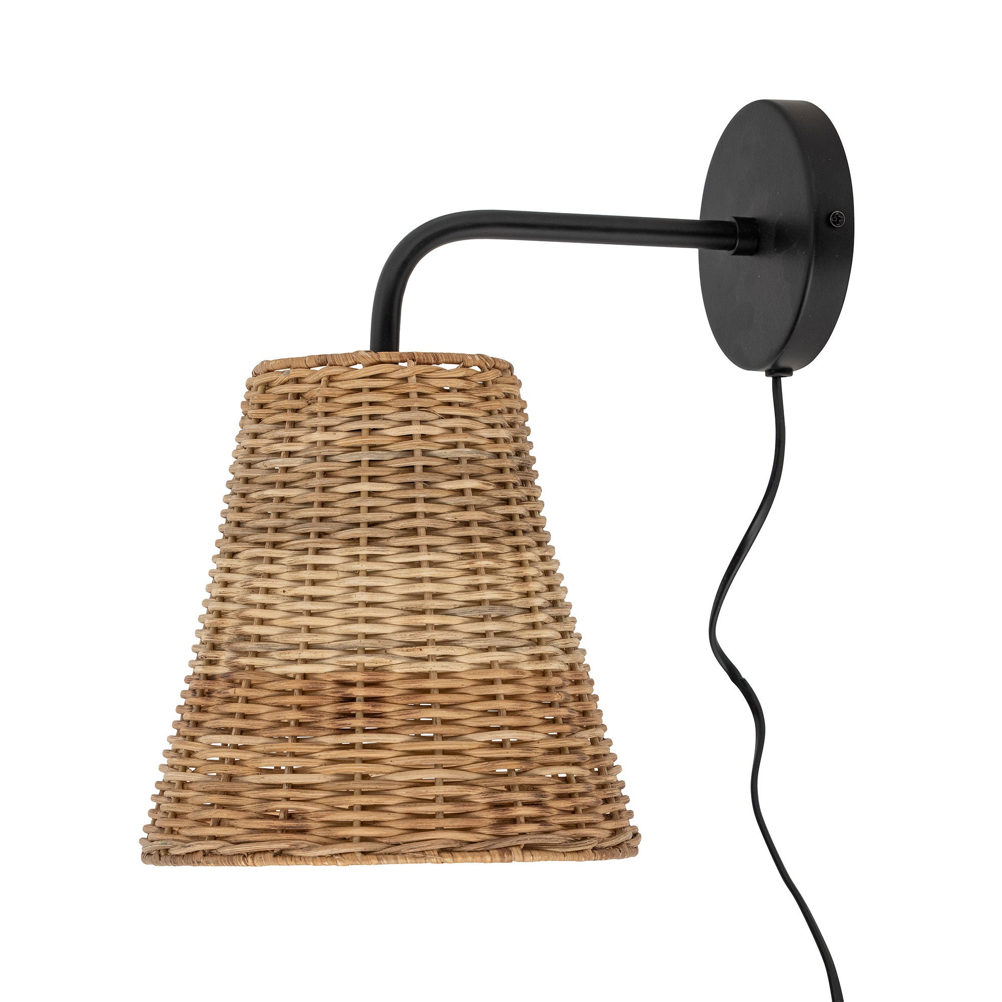 Blooming ville Thed Wand lampe, Schwarz, Rattan