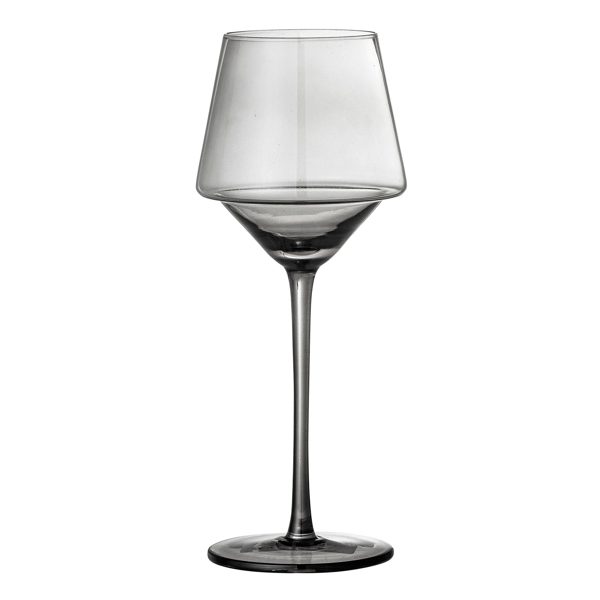 Bloomingville Verre à vin Yvette, Gris, Verre