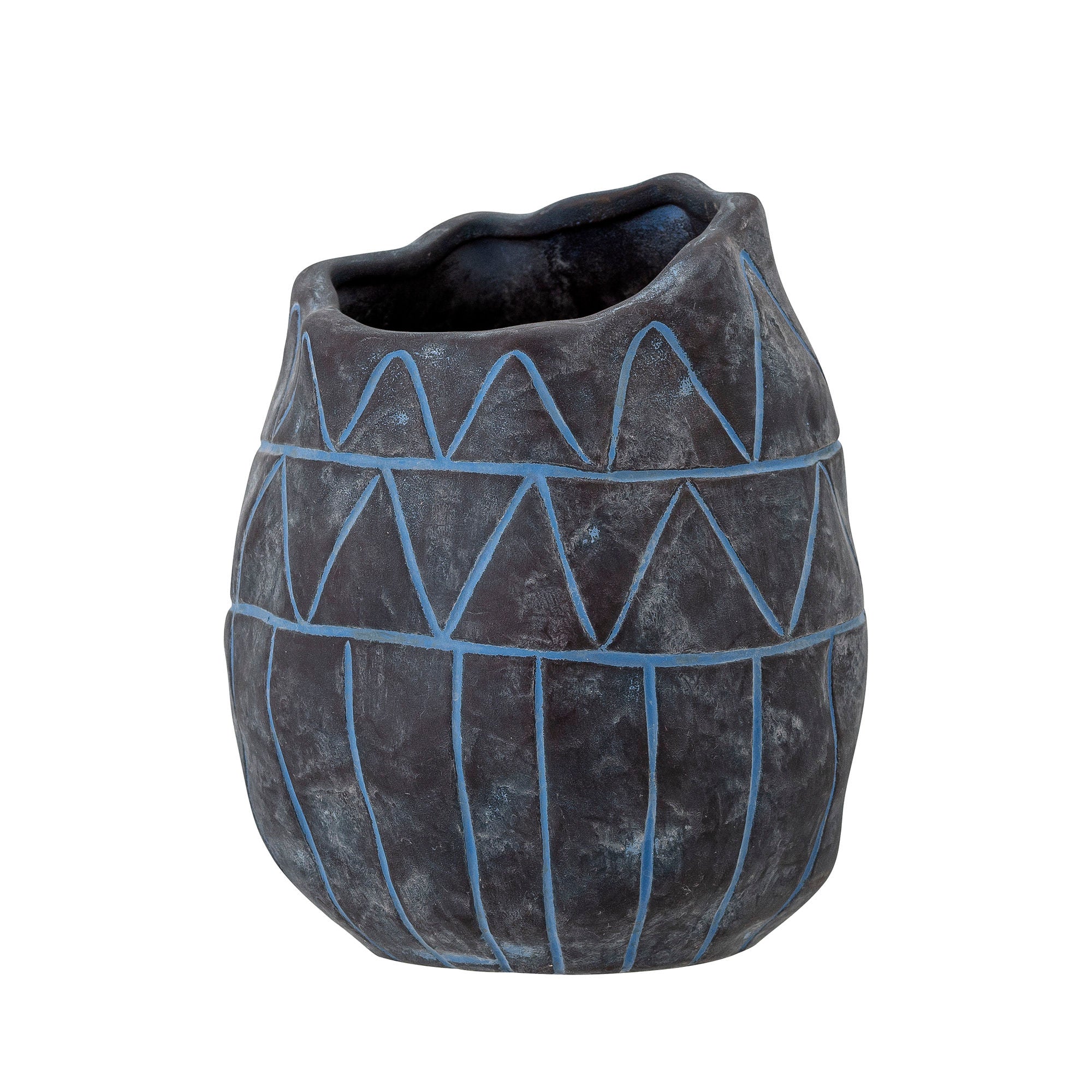 Kreative Sammlung Ivo Deco Vase, Blau, Keramik