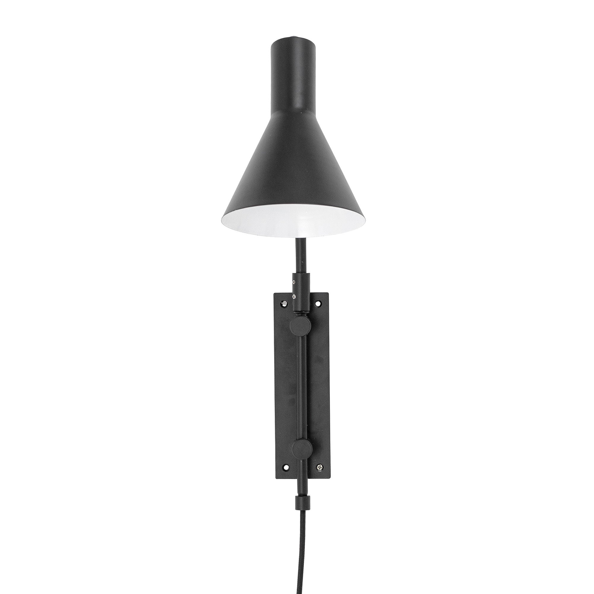 Bloomingville Edil Wandlamp, Zwart, Metaal