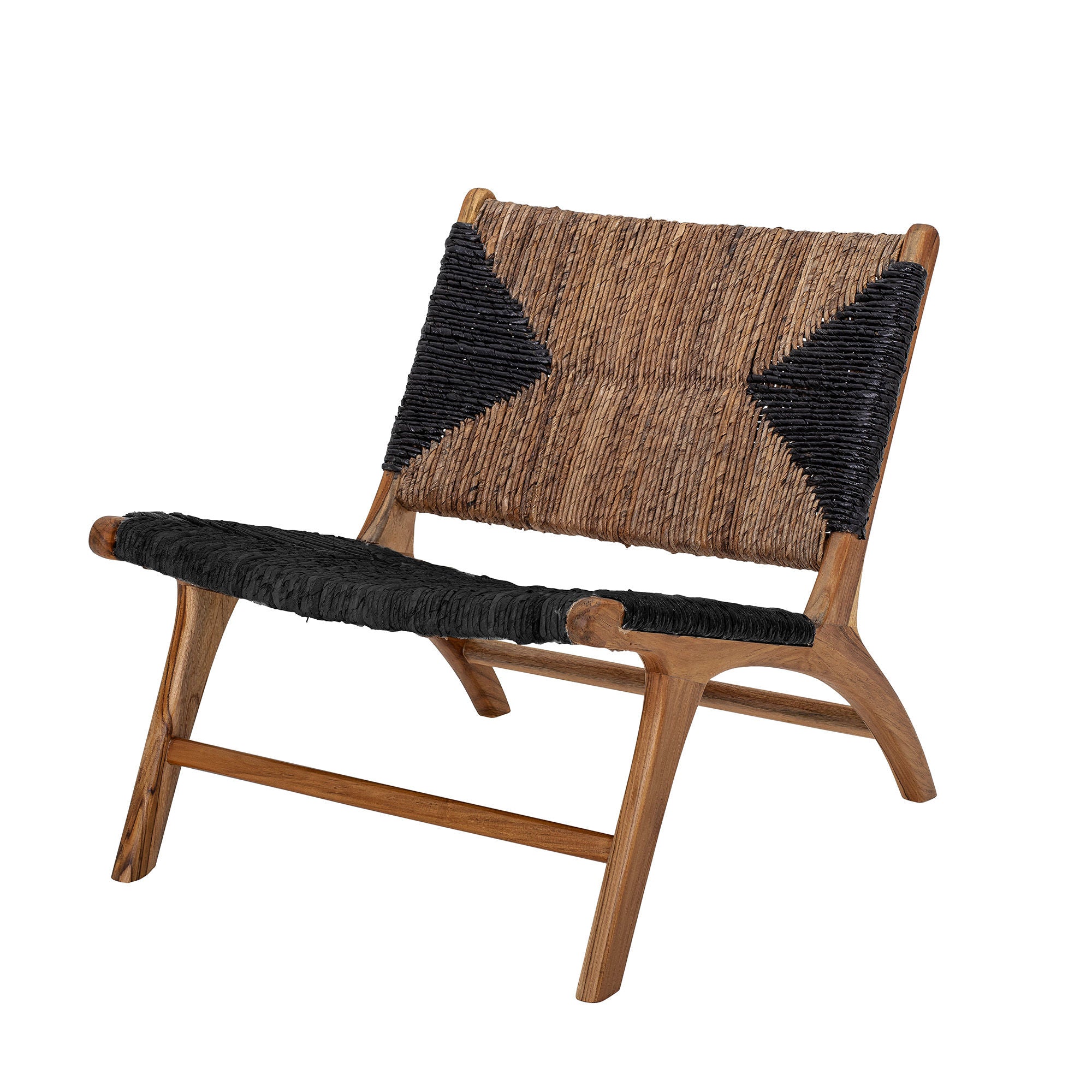 Creative Collection Grant Lounge Chair, Schwarz, Teakholz