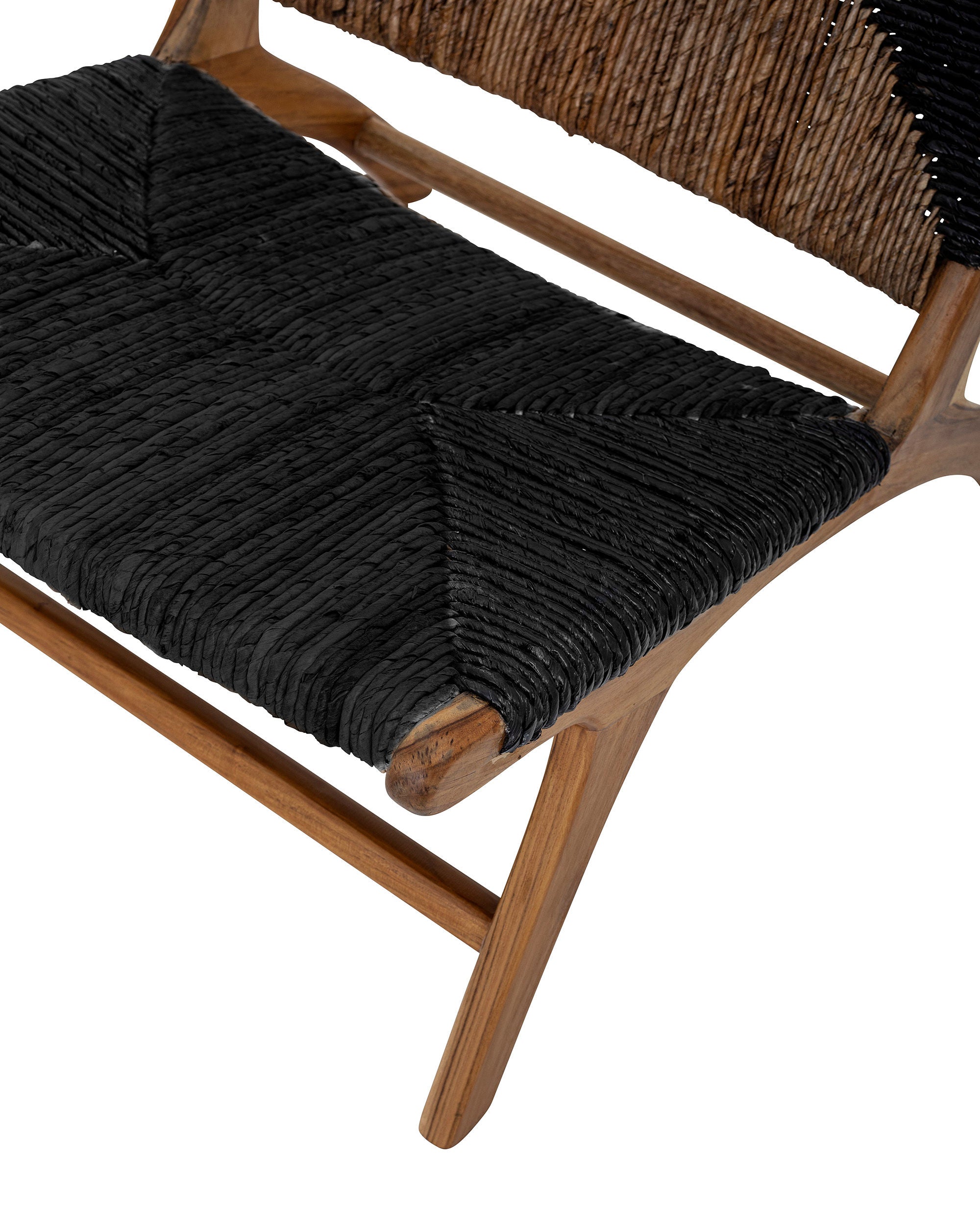 Creative Collection Grant Lounge Chair, Schwarz, Teakholz