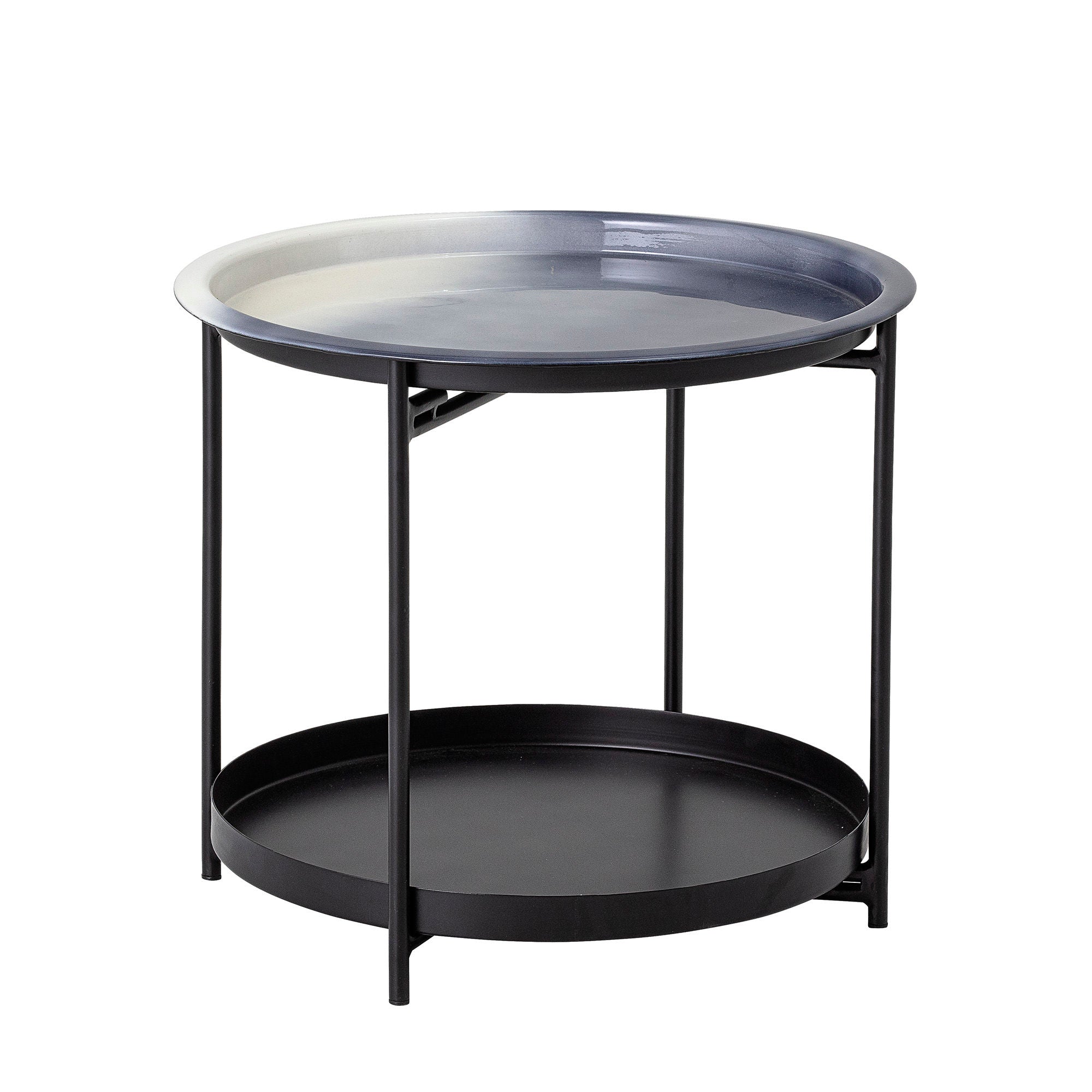 Bloomingville Table d'appoint Adelina, Gris, Métal