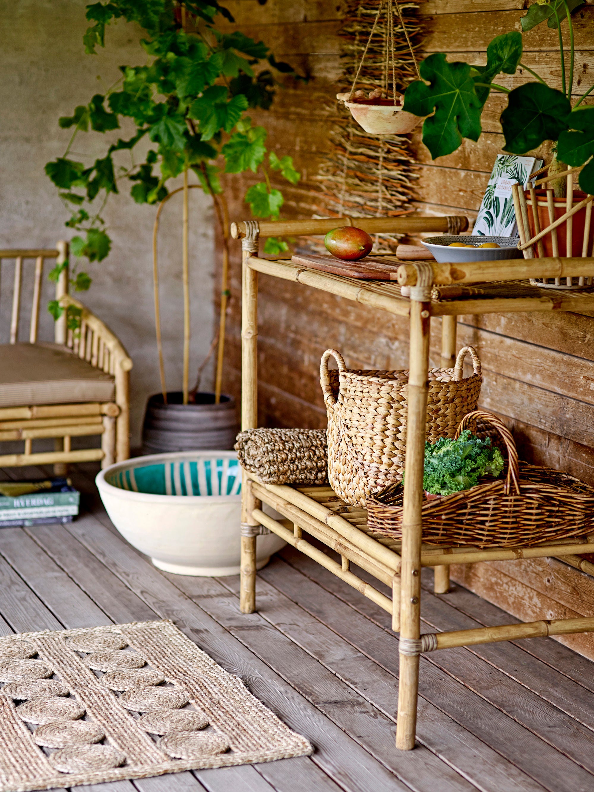 Bloomingville, Table console Tong, Naturel, Bambou