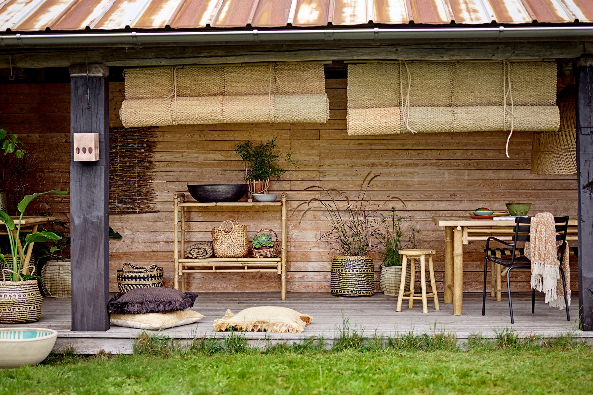 Bloomingville, Table console Tong, Naturel, Bambou