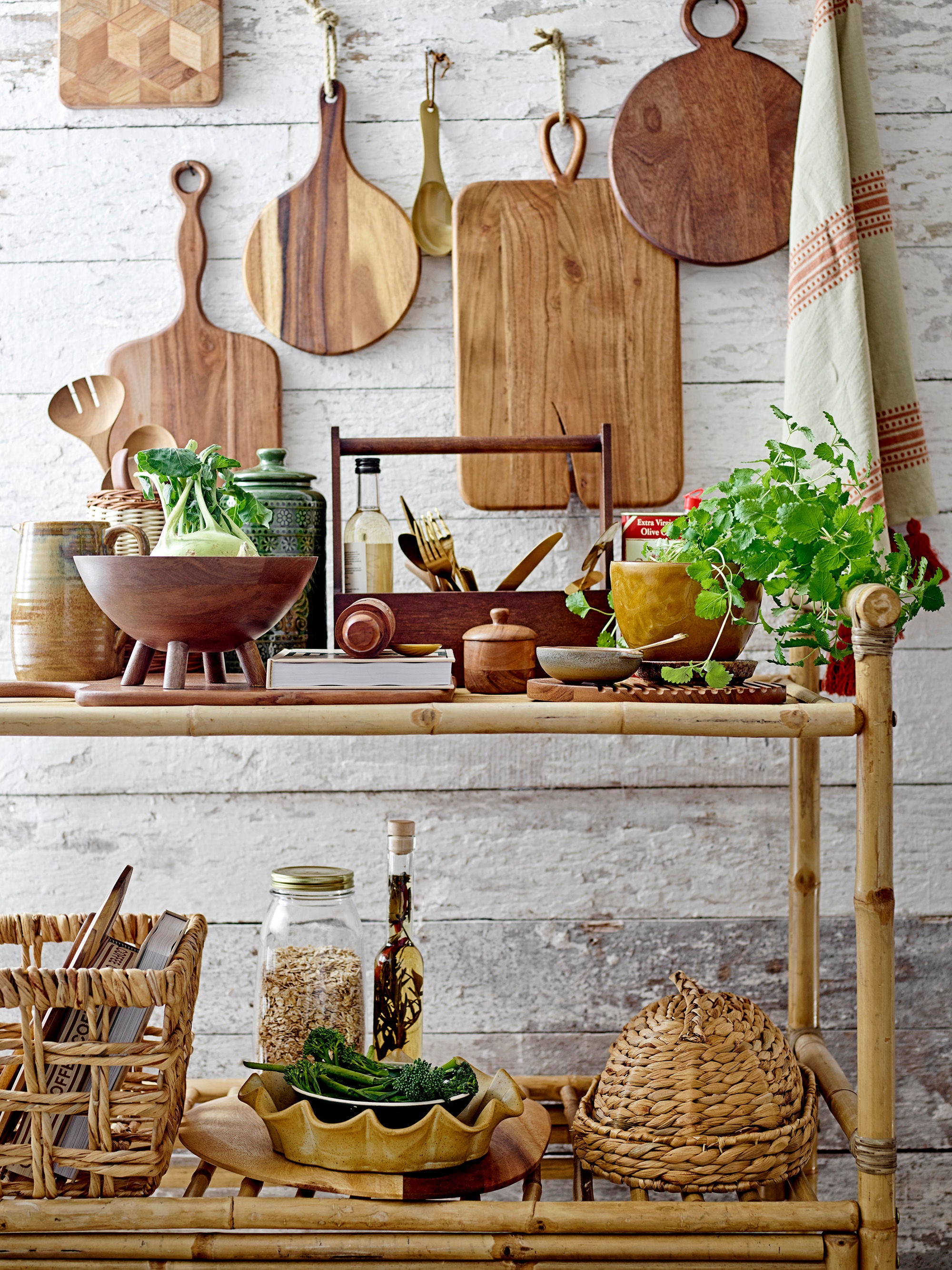 Bloomingville, Table console Tong, Naturel, Bambou