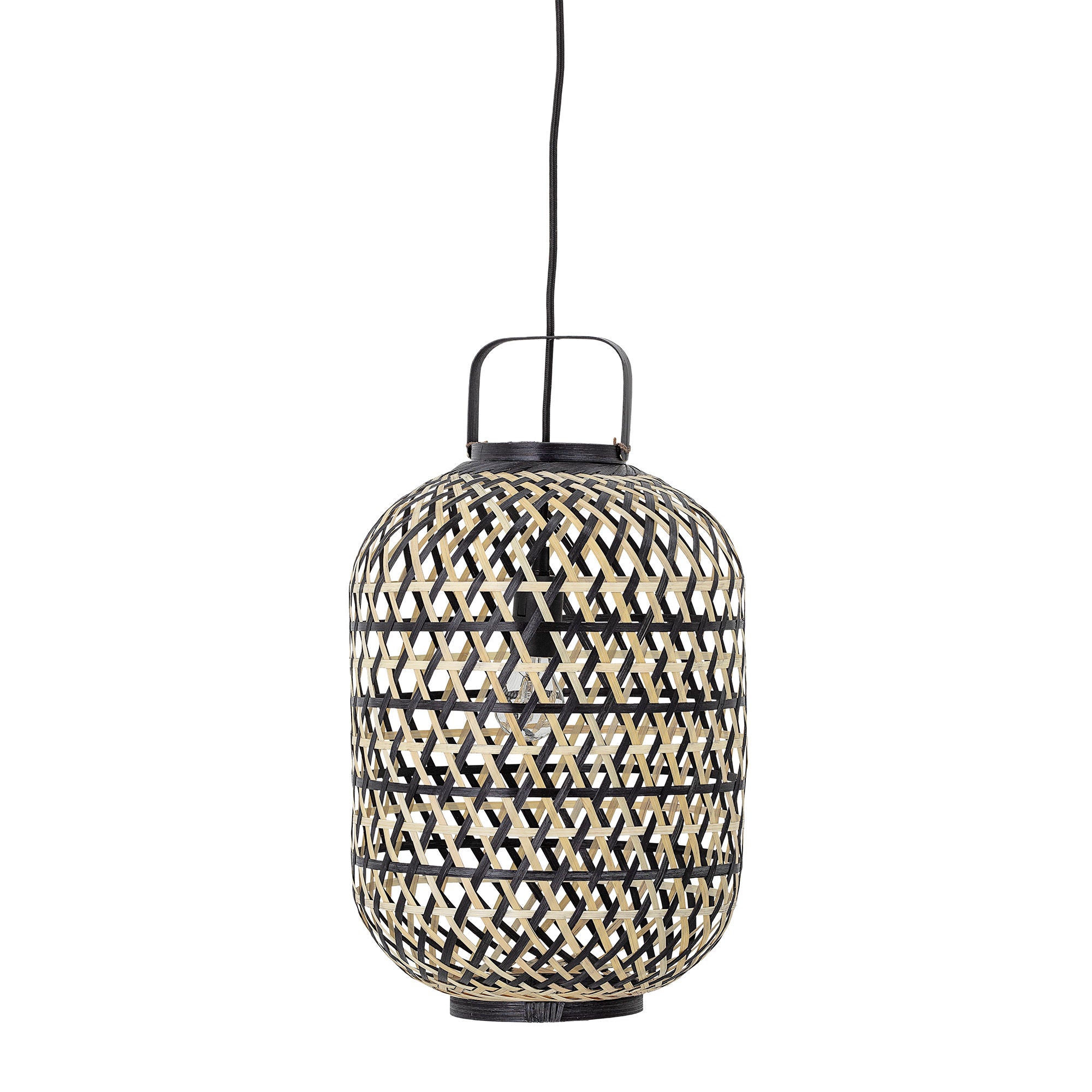 Bloomingville Suspension Sora, Noir, Bambou