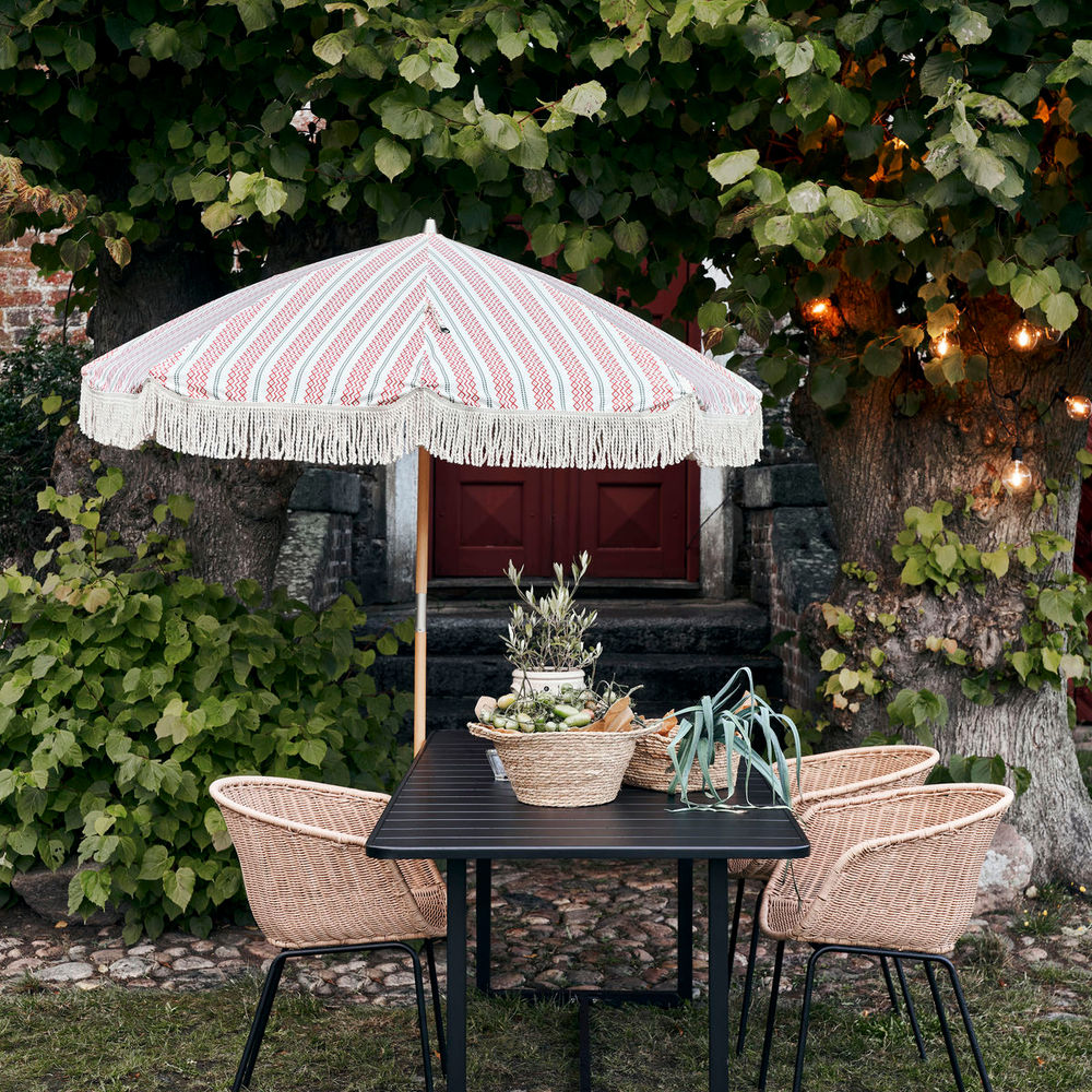 Parasol de plage ou de jardin House Doctor, Umbra, rouge/vert