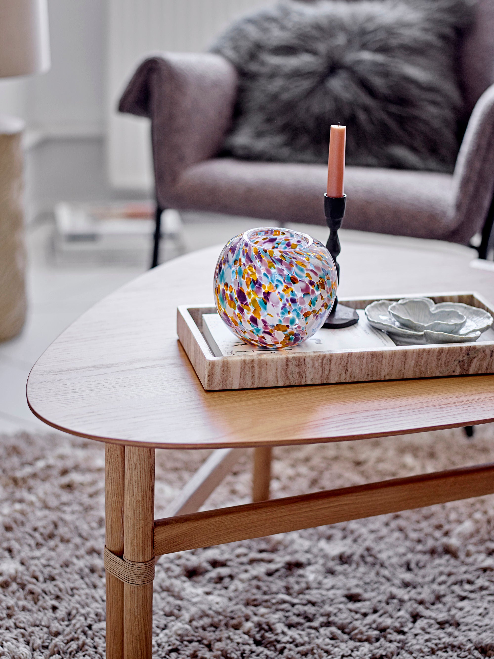 Bloomingville Chose Coffee Table, Naturel, Placage chêne