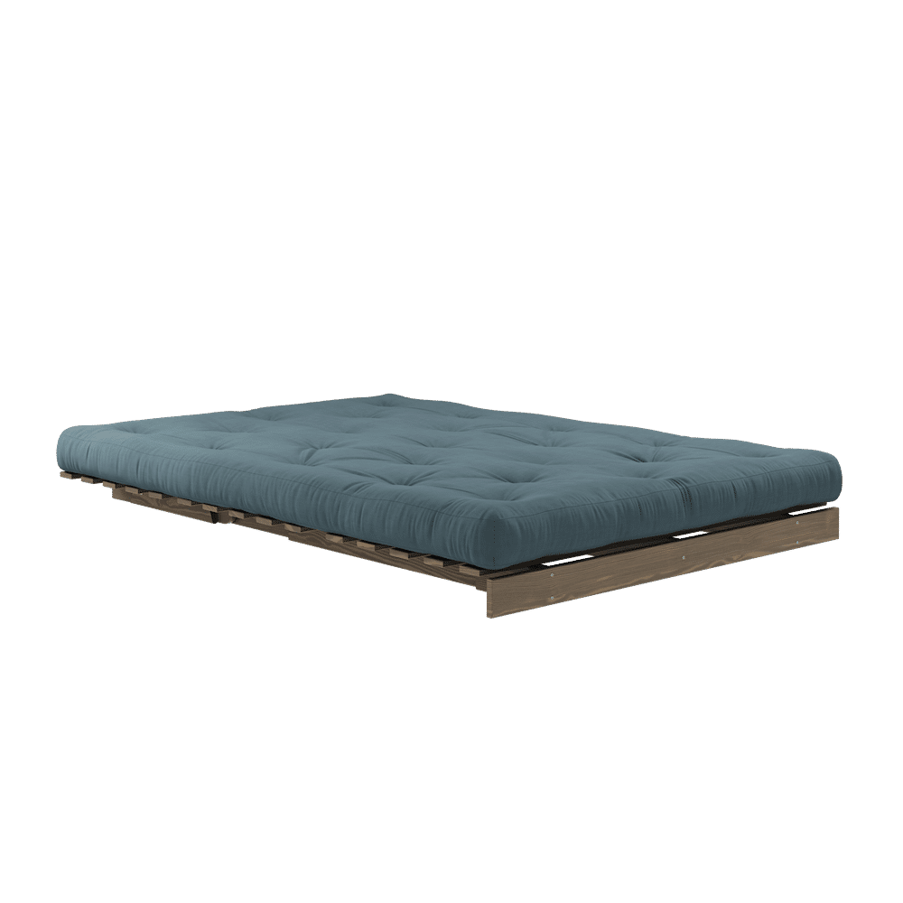 Karup Design ROOTS CAROB BROWN 140 X 200 W. ROOTS MATTRESS PETROL BLUE