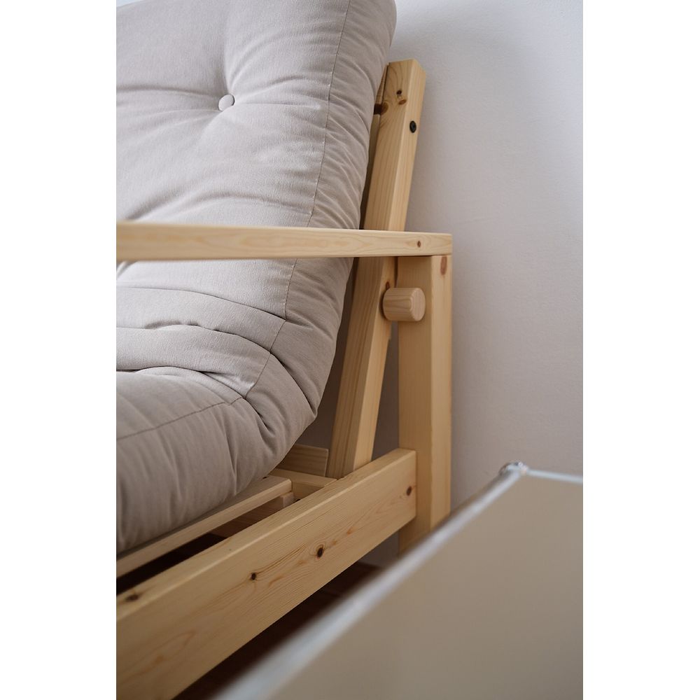 BOUTON CAROBE BRUN W. 5-COUCHE MIXTE MATELAS LIN