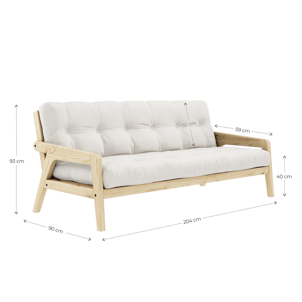 Karup Design GRAB KLARE LACKIERT W. 5-Schicht GEMISCHTE MATRRESS OLIVENGRÜN