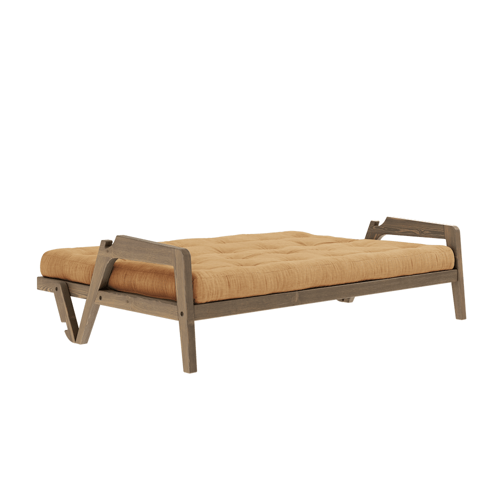 Karup Design SAISIR CAROBE LAQUÉ W. MATELAS MIXTE 5 COUCHES FUDGE BRUN